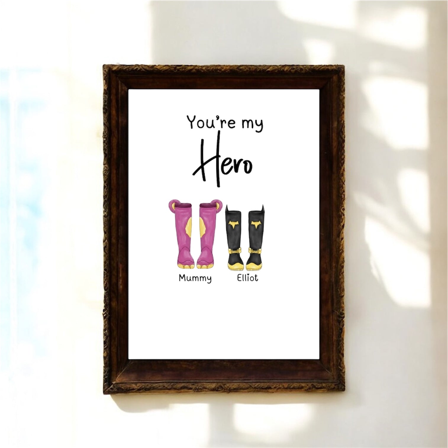 My/Our hero welly print