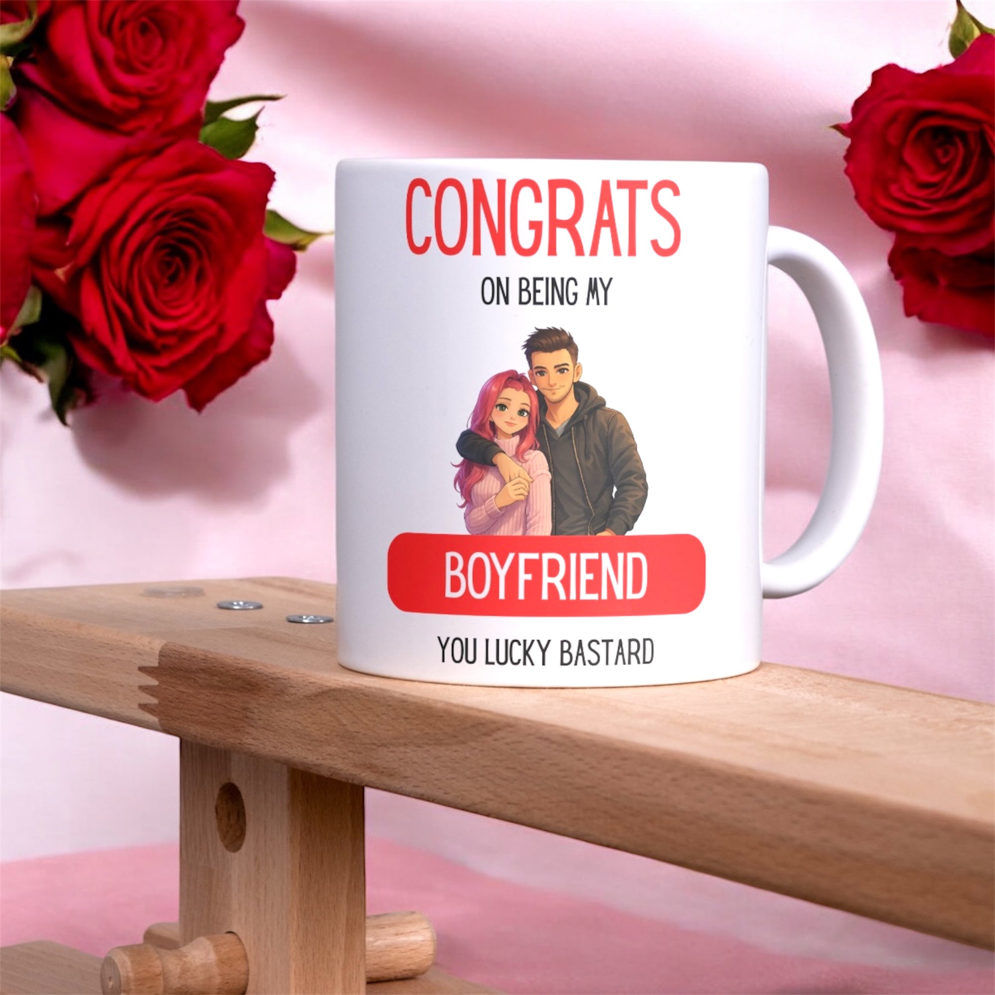 Animated character couple mug