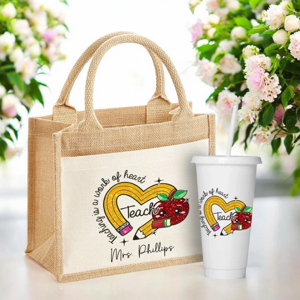 Teachers bag and 24oz cold cup set