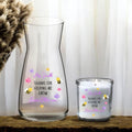 Teachers bee vase and 40hr candle set