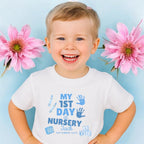 Pink/blue first day of nursery T-shirt