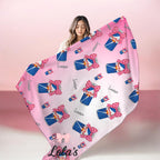 Made to order printed RB personalised blanket - 2 styles