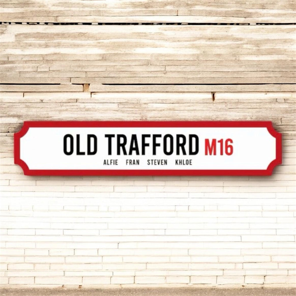 Football stadium street sign