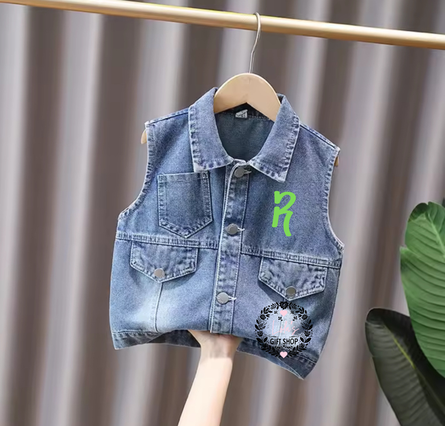 Personalised denim waist coat