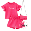 Personalised 3pc frill short set