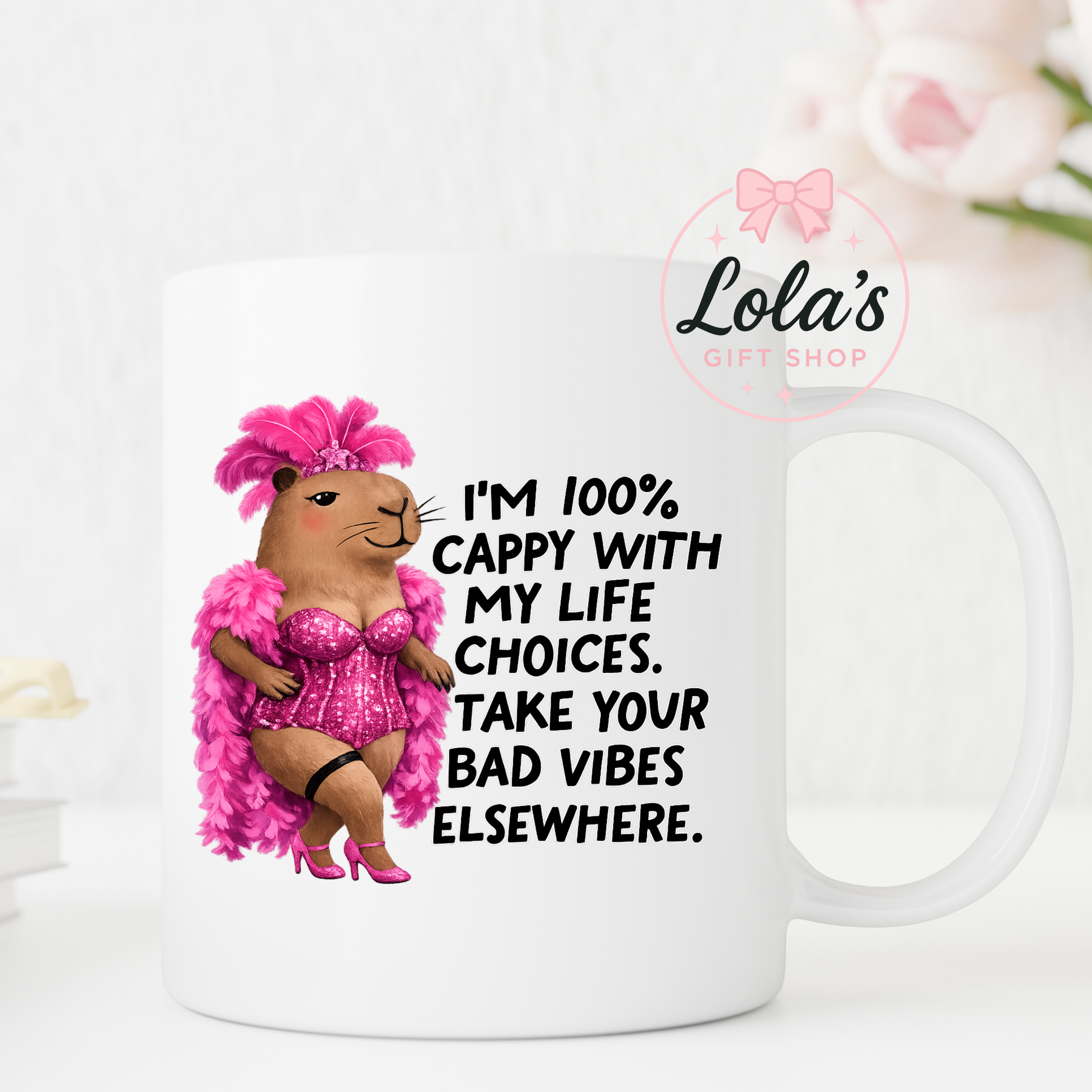 100%  with my life choices mug