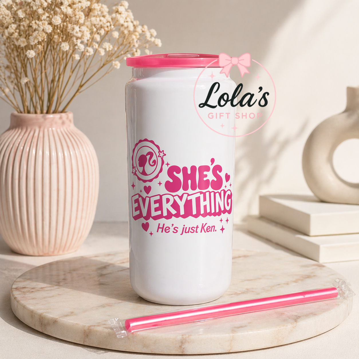 16oz tumbler she’s everything - hot pink lid