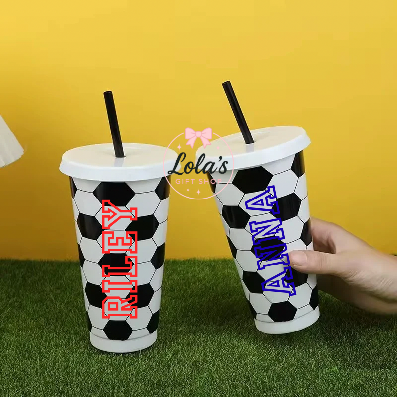 Personalised football cold cup