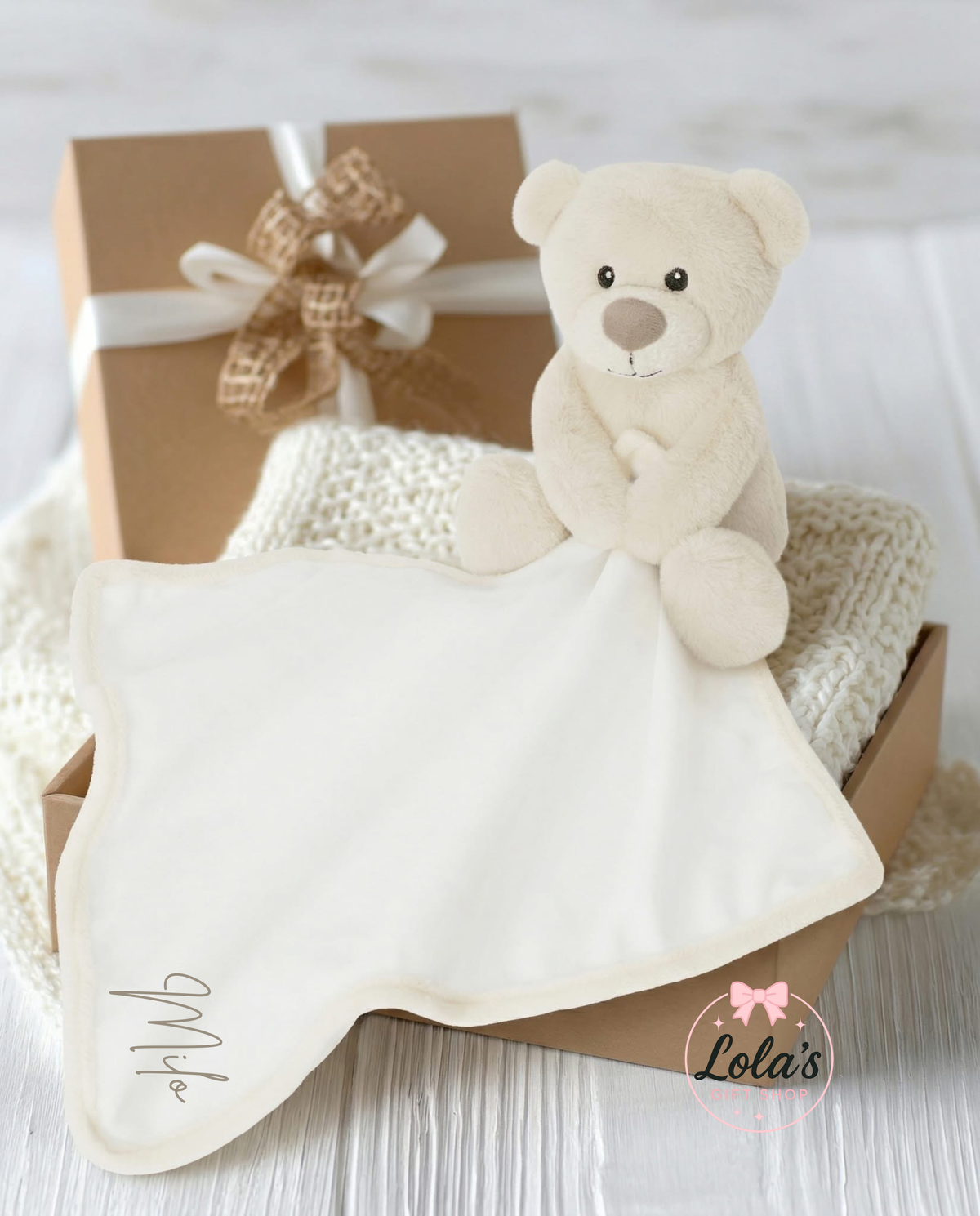 Personalised Teddy comforter