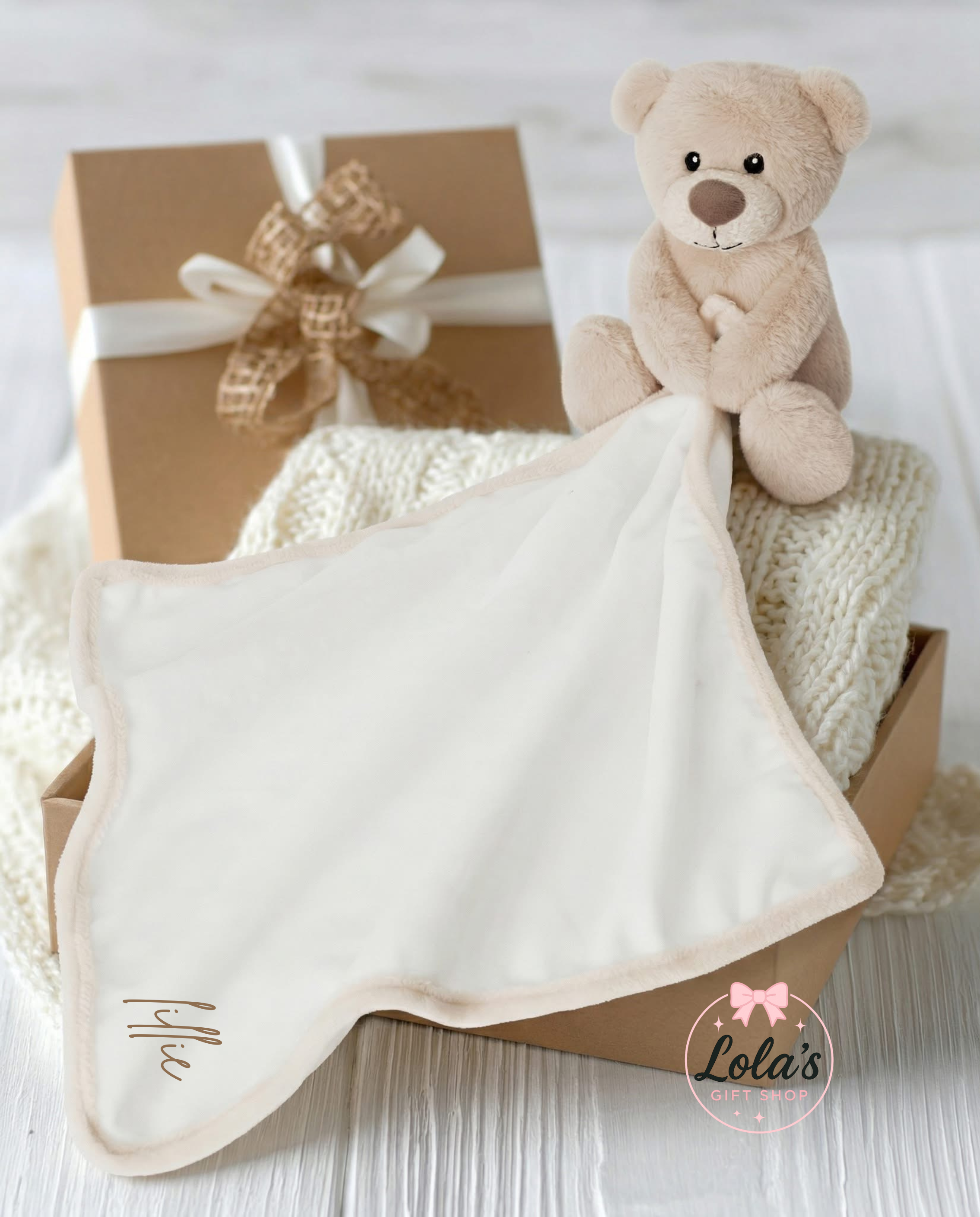 Personalised Teddy comforter