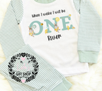 Rabbit and chick wording birthday personalise pyjamas