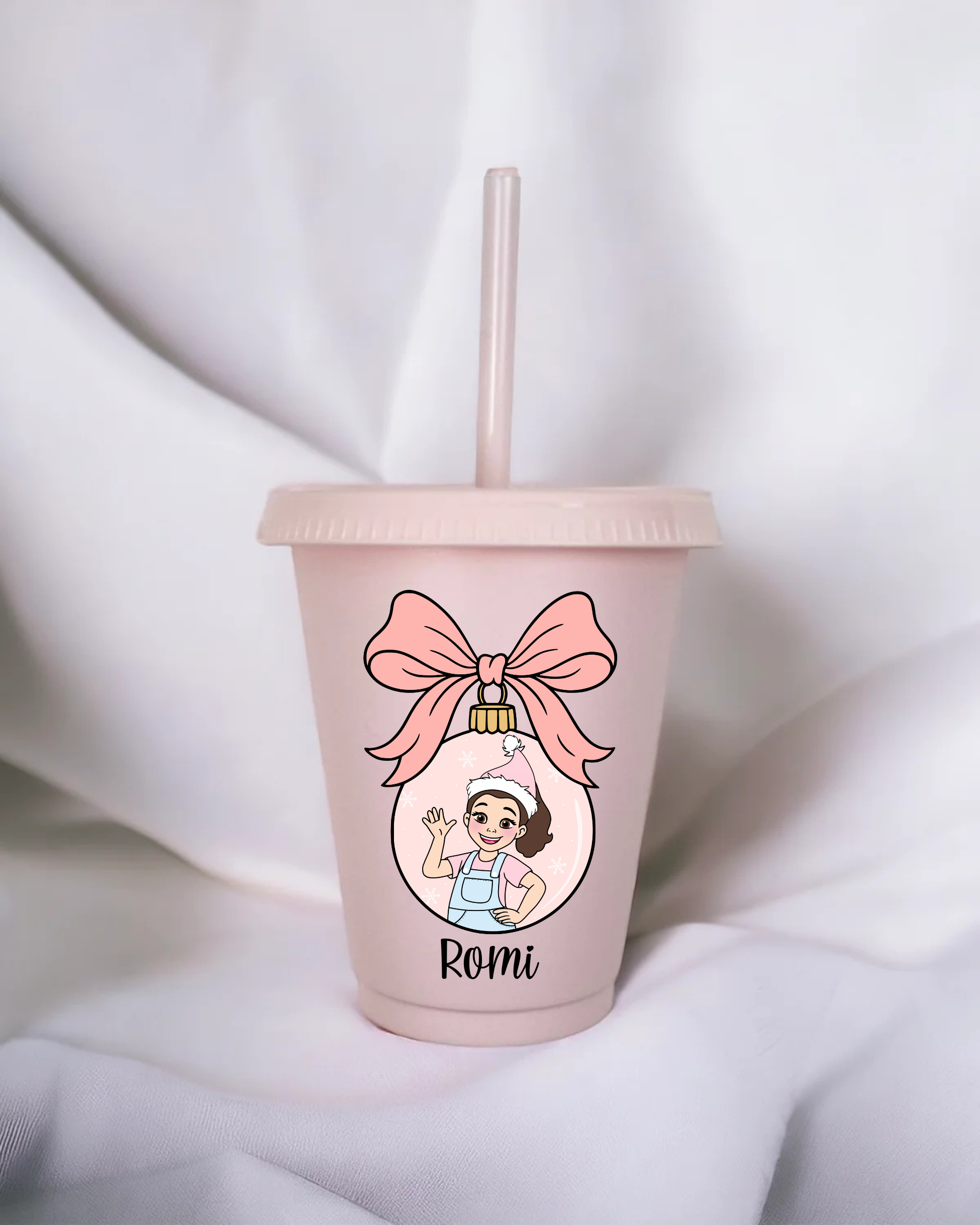 Miss R 16oz cold cup-pale pink