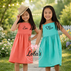 Cotton personalised strappy dresses