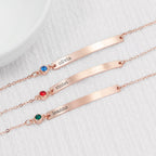 Personalised Rose Gold Birthstone Swarovski Crystal Bracelet