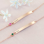 Personalised Rose Gold Birthstone Swarovski Crystal Bracelet