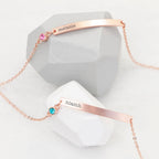 Personalised Rose Gold Birthstone Swarovski Crystal Bracelet