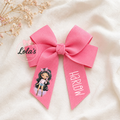 Take a selfie girl pink 4” hair bow