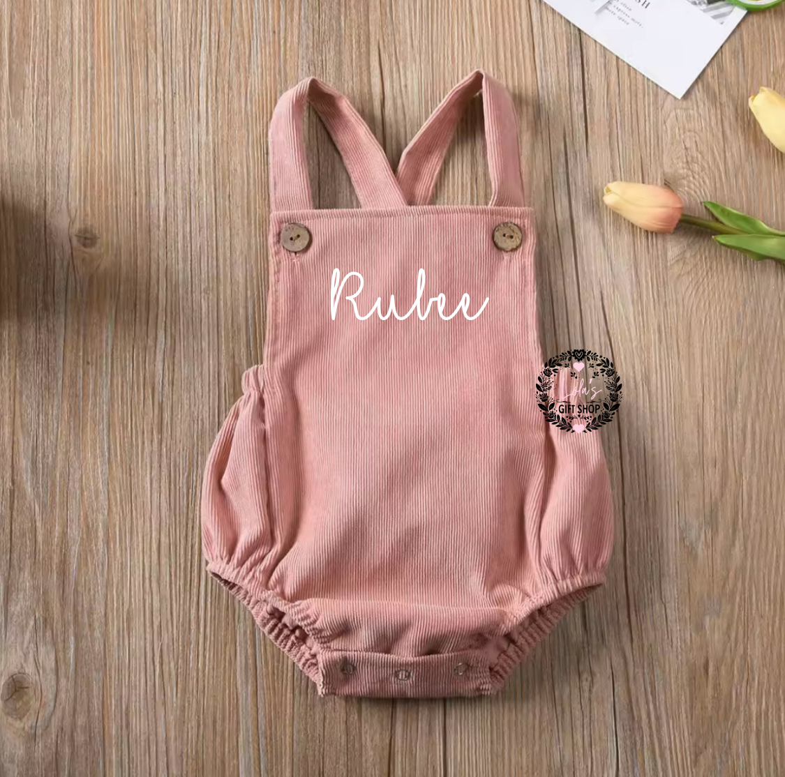 Ribbed personalised rompers