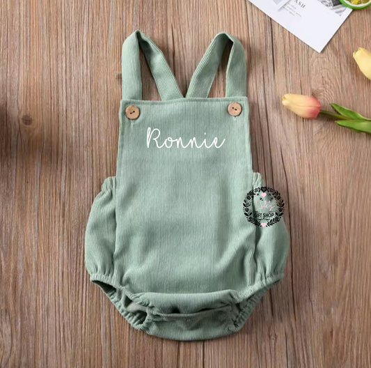 Ribbed personalised rompers