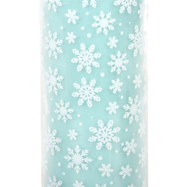 Snow Day Snowflake Print Cotton & Coconut Tube Candle