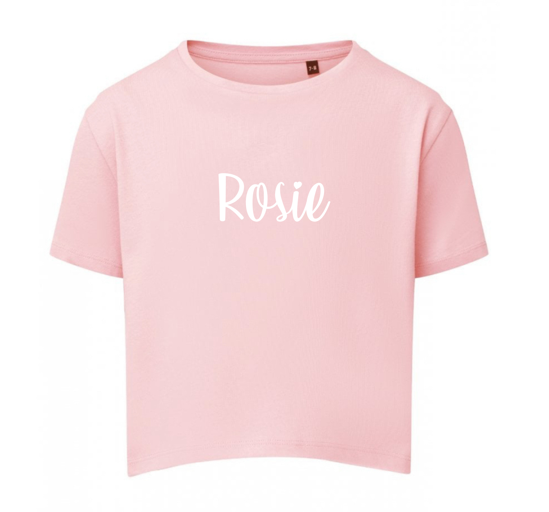 Cropped personalised boxy tshirt