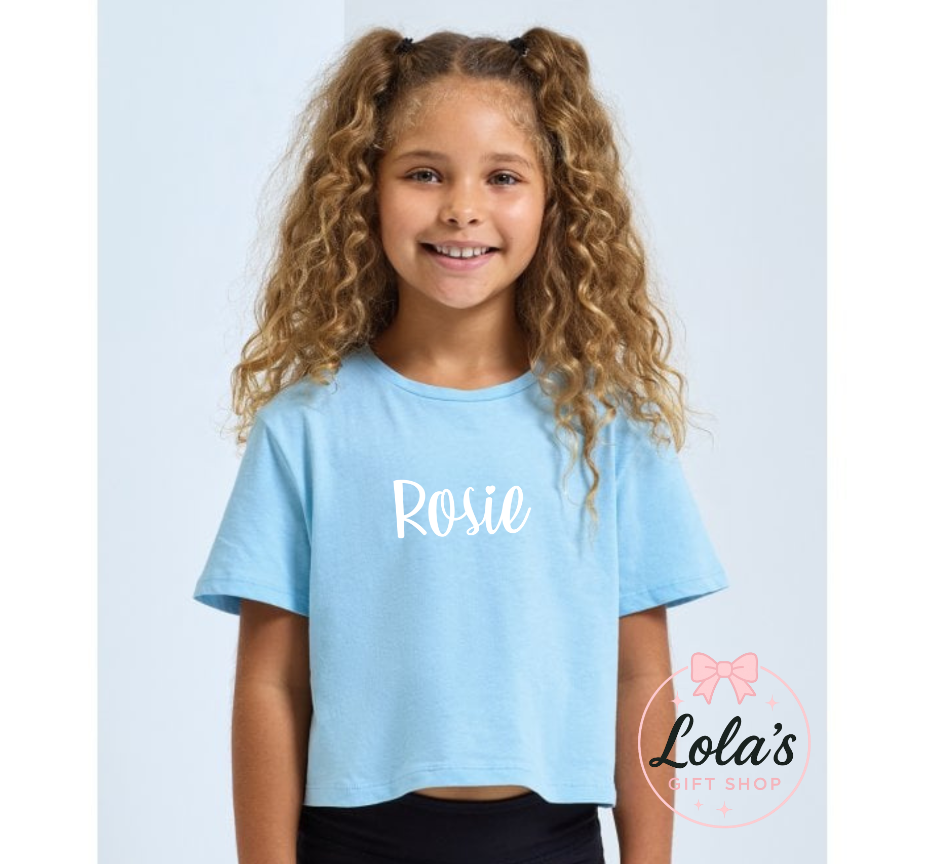 Cropped personalised boxy tshirt