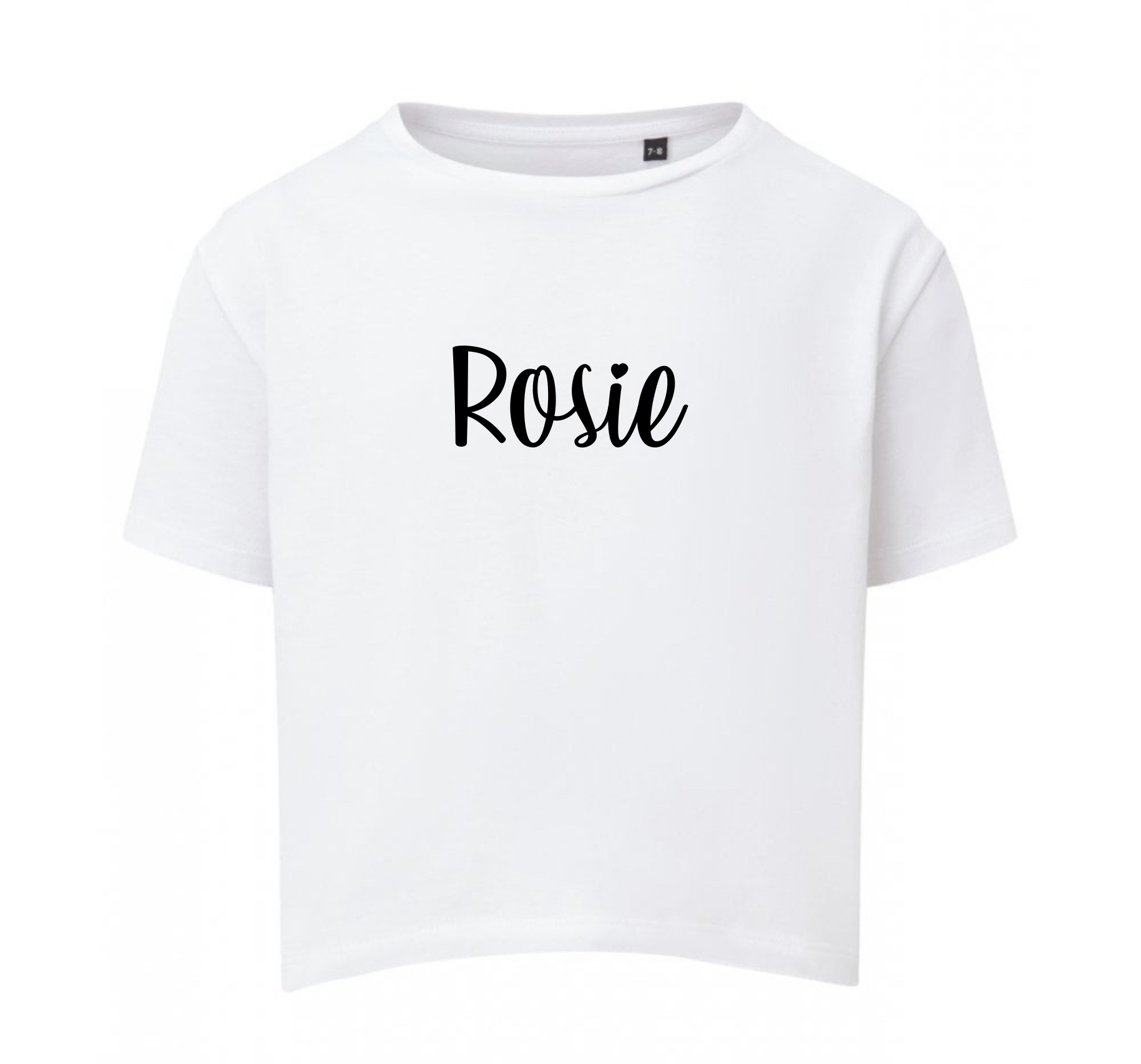 Cropped personalised boxy tshirt