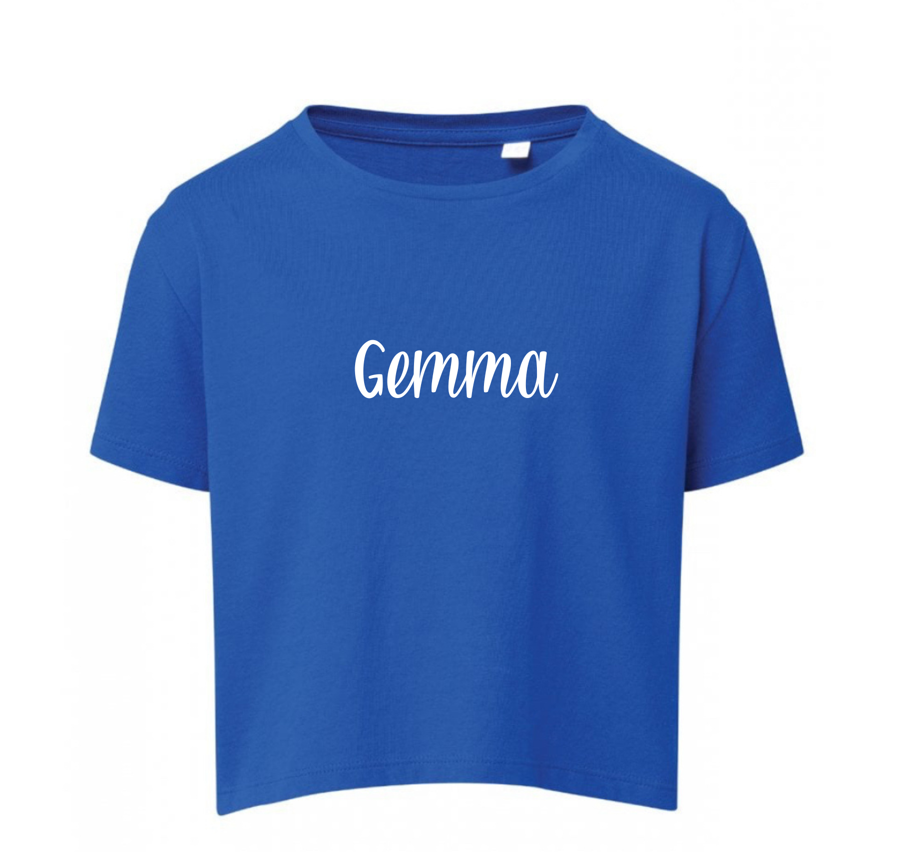 Cropped personalised boxy tshirt