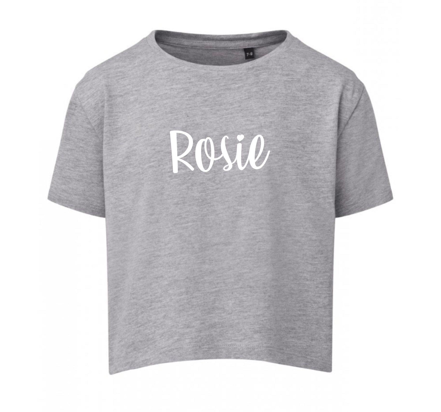 Cropped personalised boxy tshirt