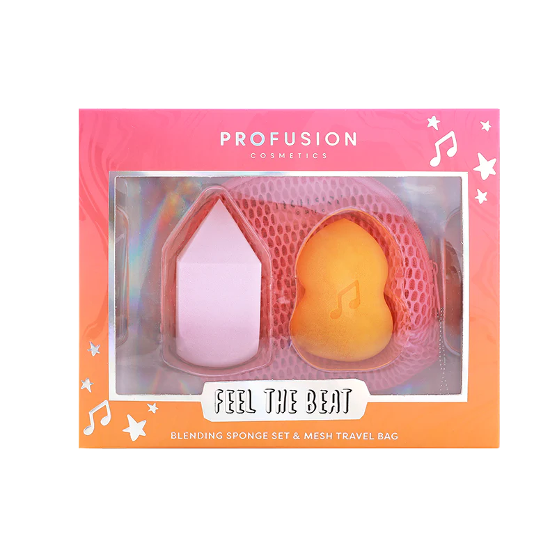 IT'S A VIBE | FEEL THE BEAT 3PC BLENDING SPONGE & BAG SET