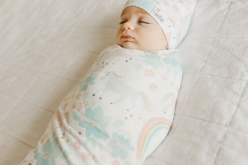 Copper Pearl Knitted Swaddle Blanket Whimsy
