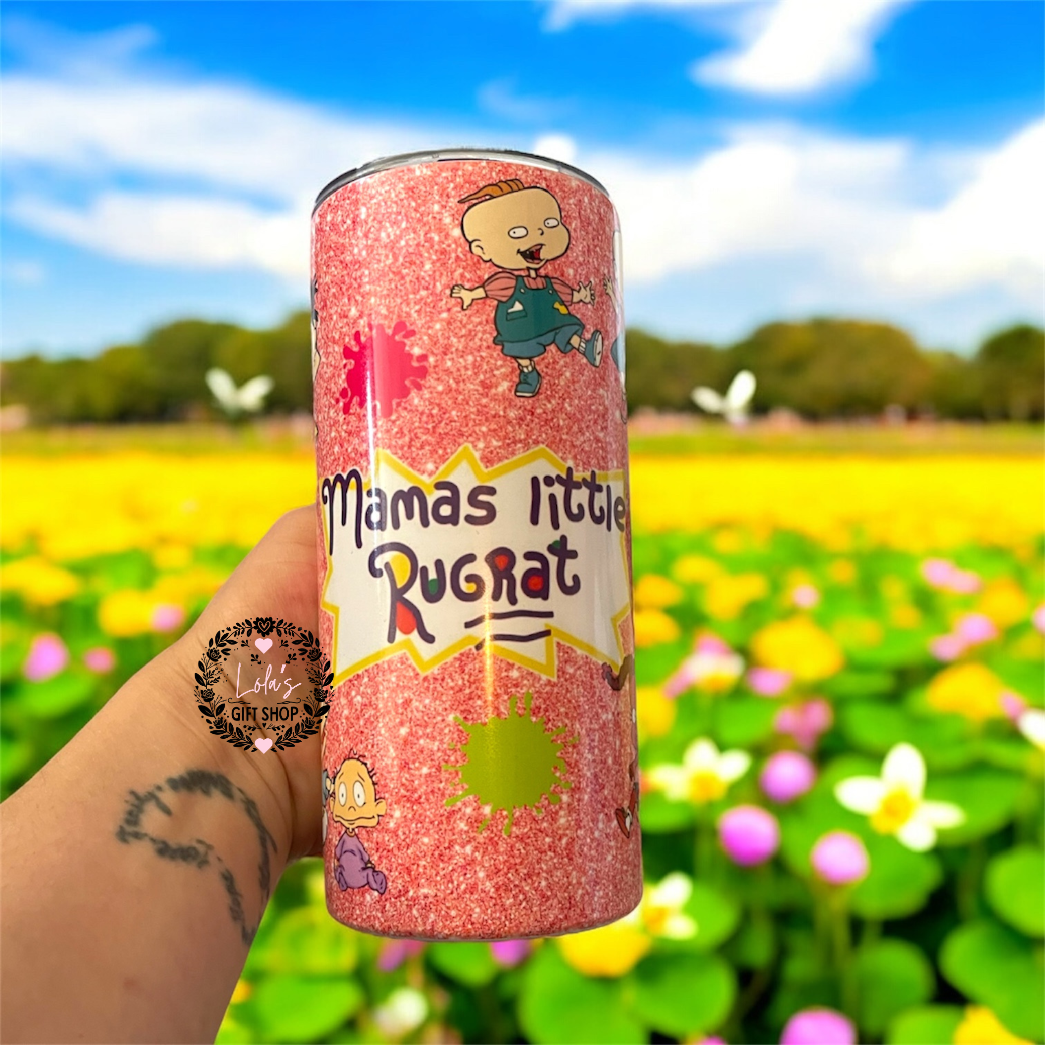 Mamas little rugrat 15oz tumbler