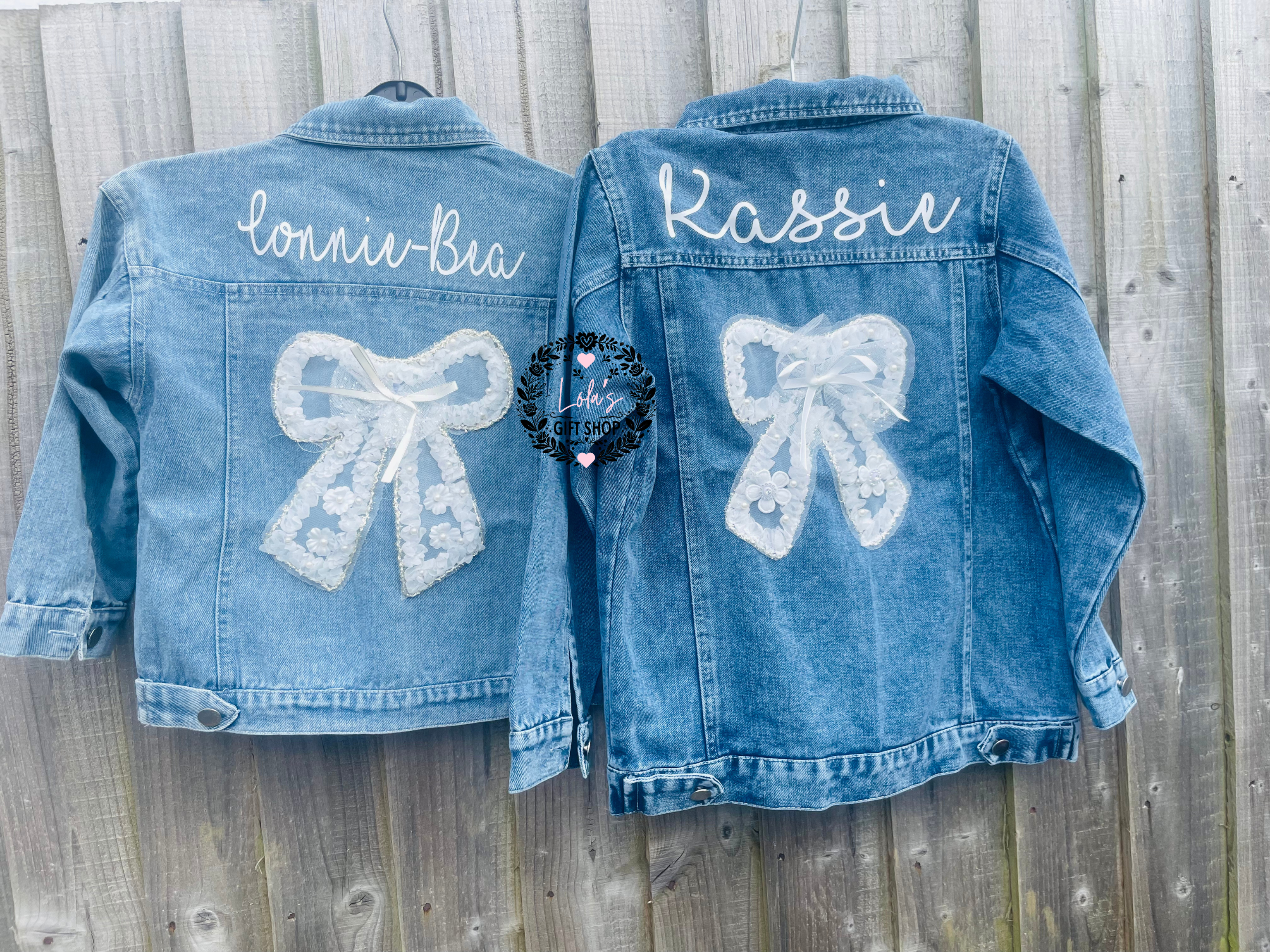 Personalised bow style jacket