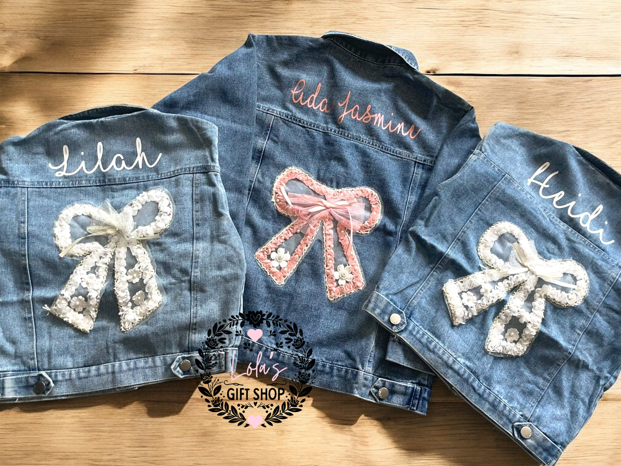 Personalised bow style jacket