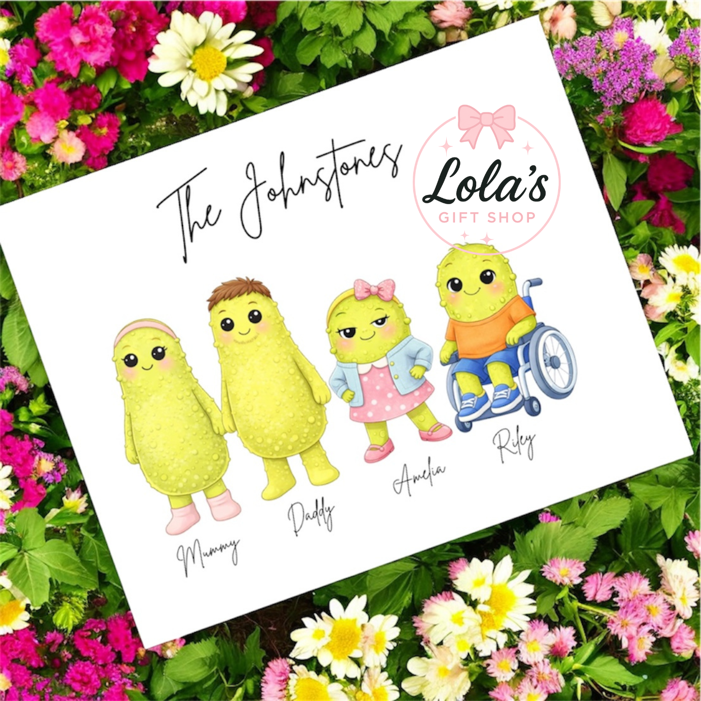 A4 pickle family prints