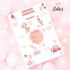 A4 birthday interview boards