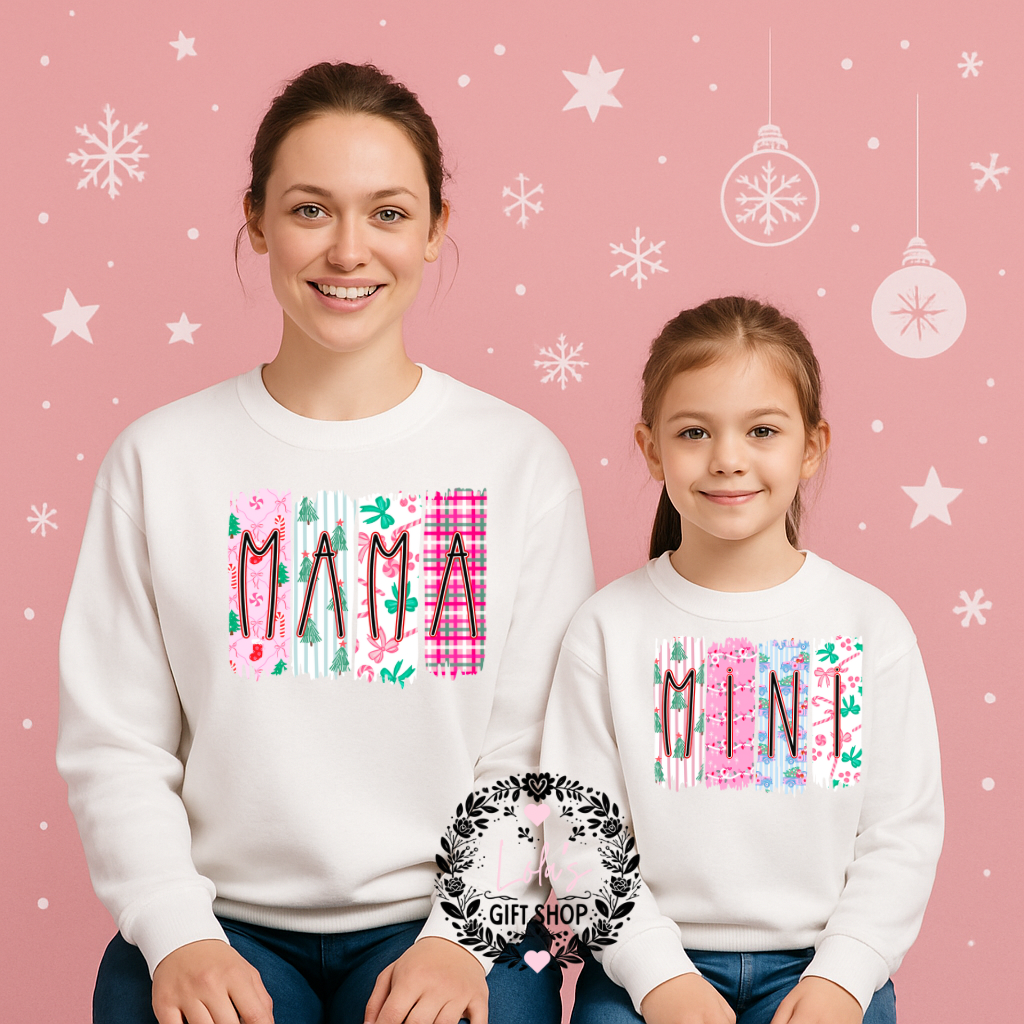 Mini preppy Christmas sweatshirts
