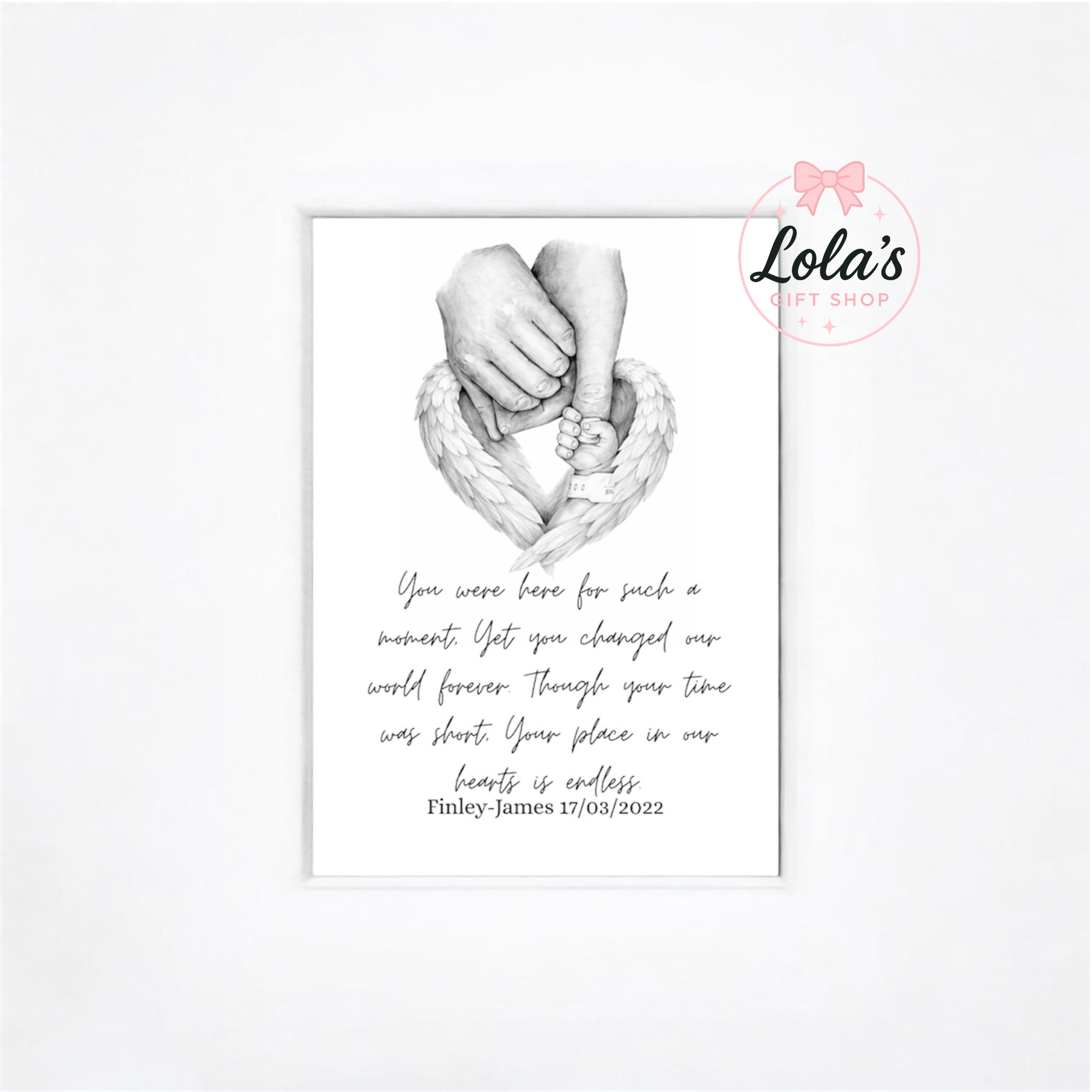 Here for such a moment baby loss a4 print