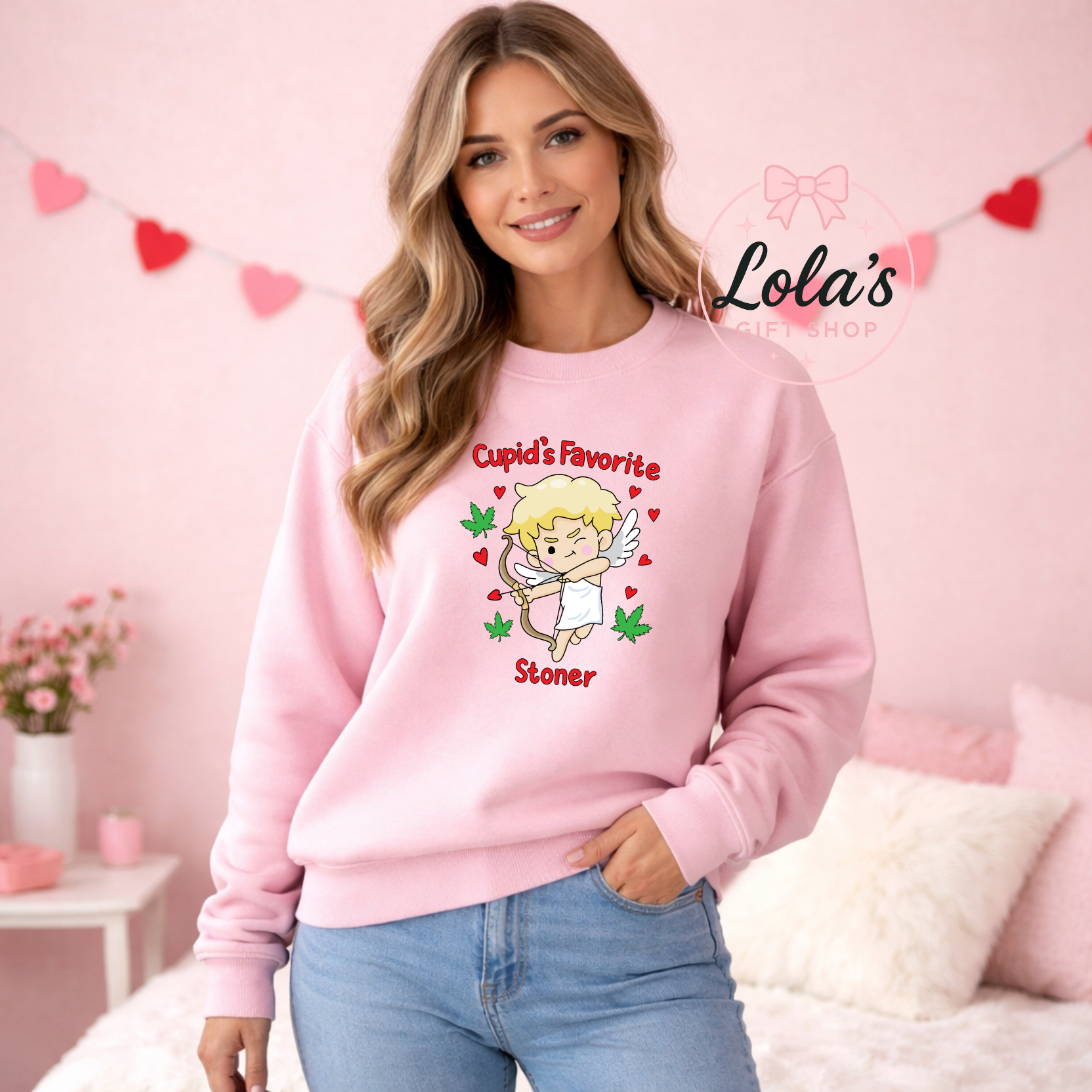 Cupids favourite stoner Sweatshirt