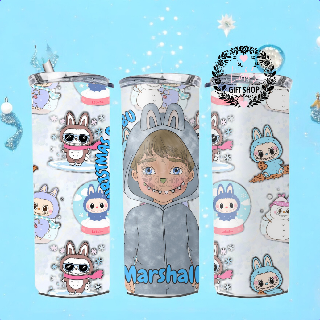 Personalised “Christmas Bubu” Tumbler – 15oz or 20oz blue