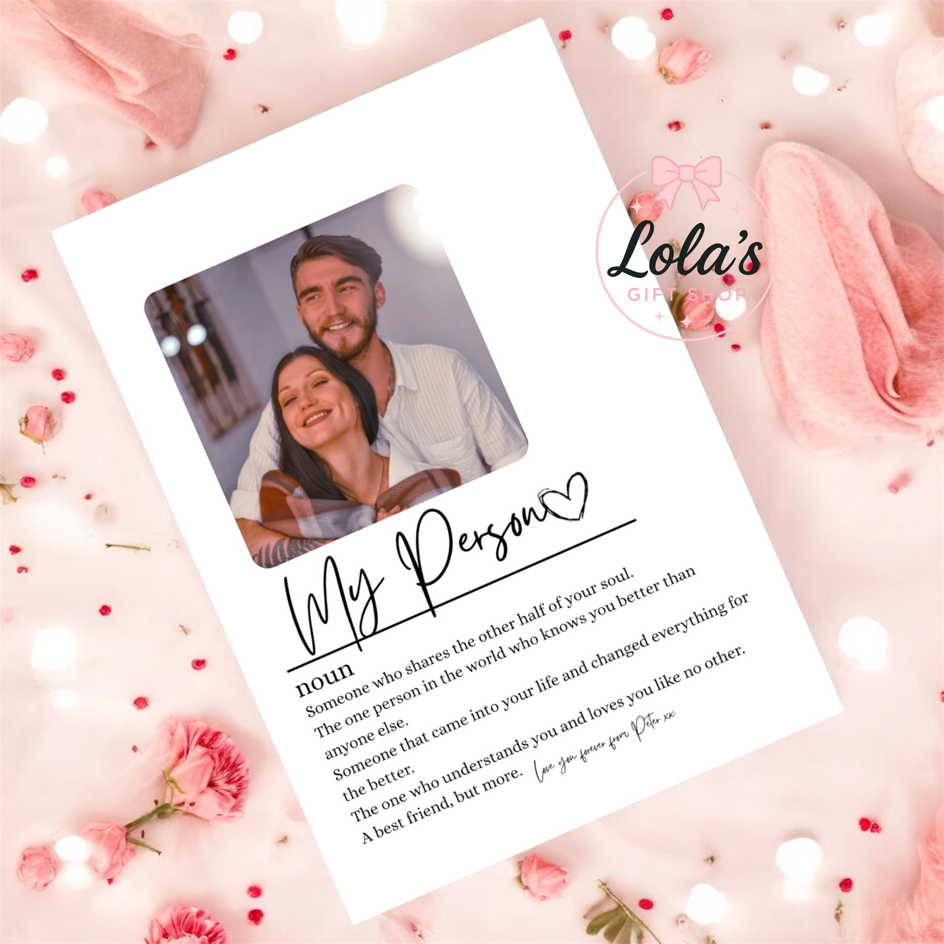 A4 My person personalised photo print