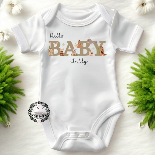 Hello baby vest