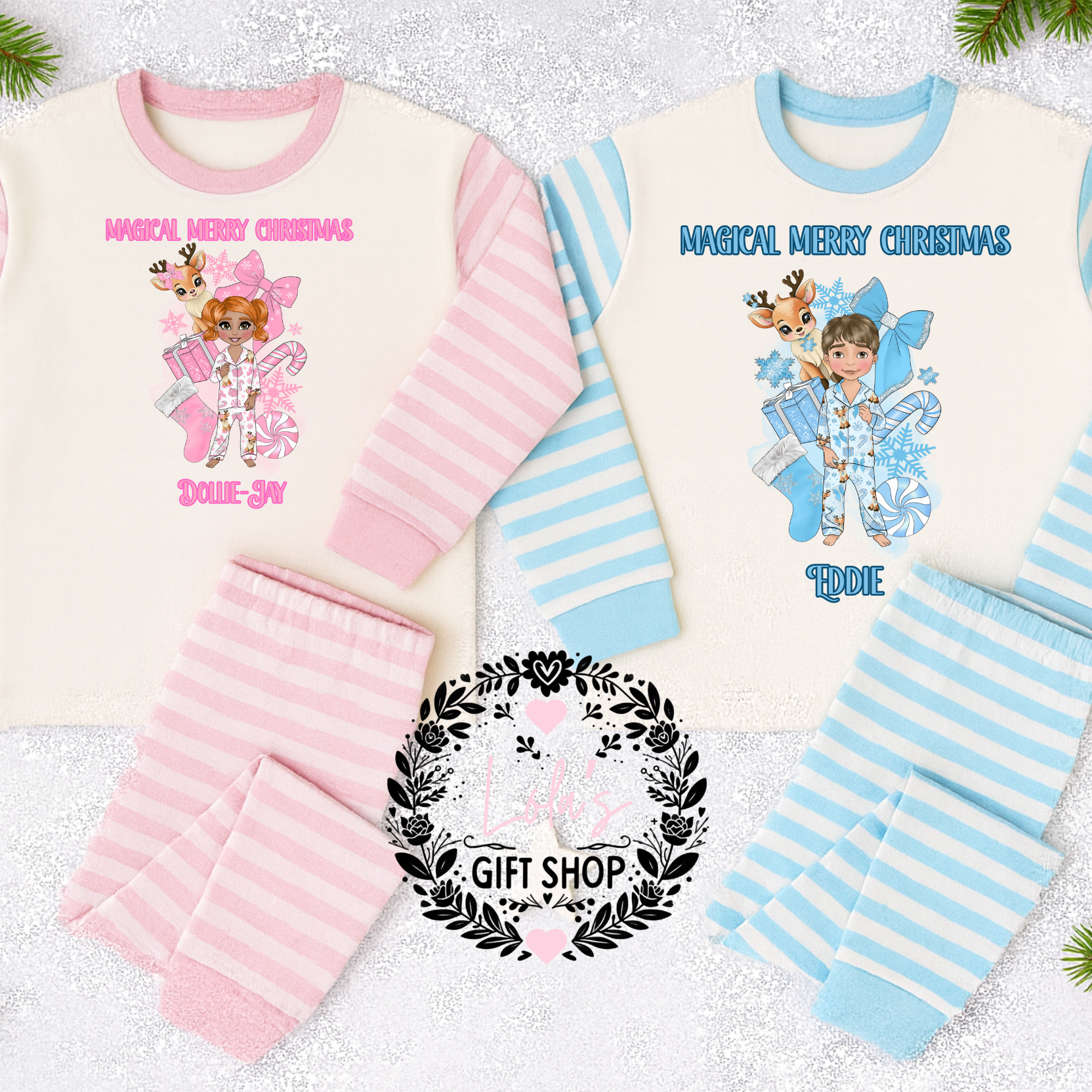 Kids reindeer and you pyjamas