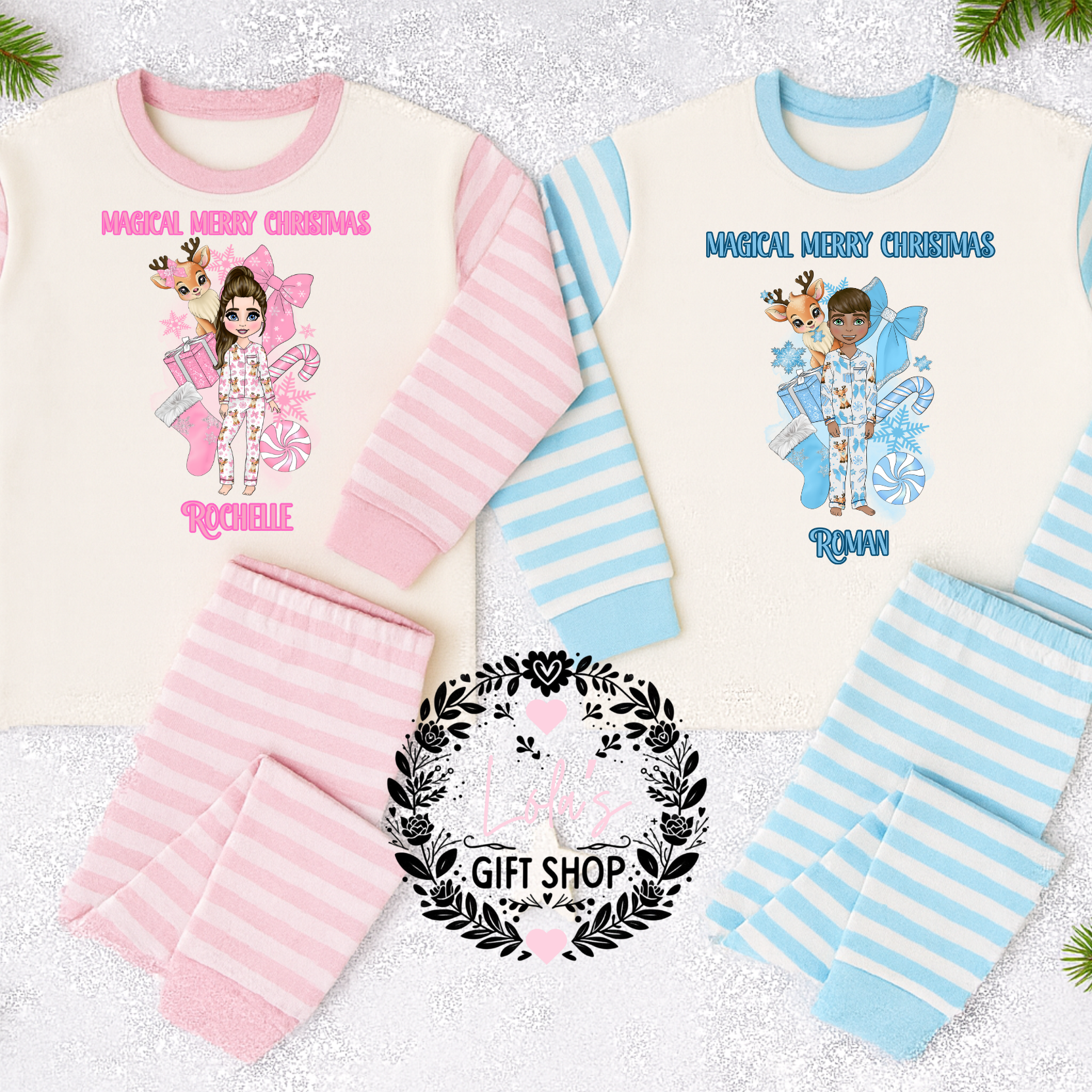 Kids reindeer and you pyjamas