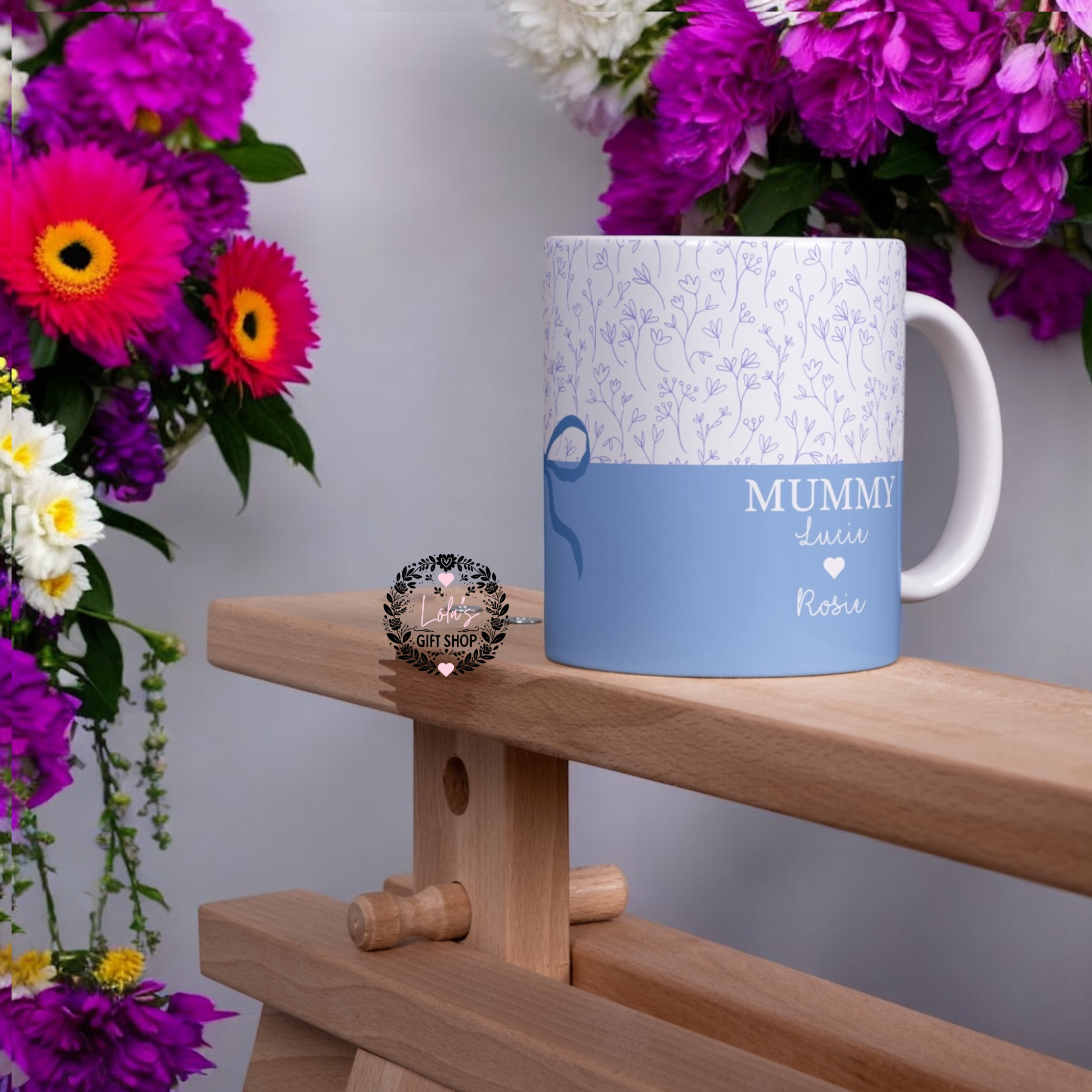 Floral personalised 11oz mug