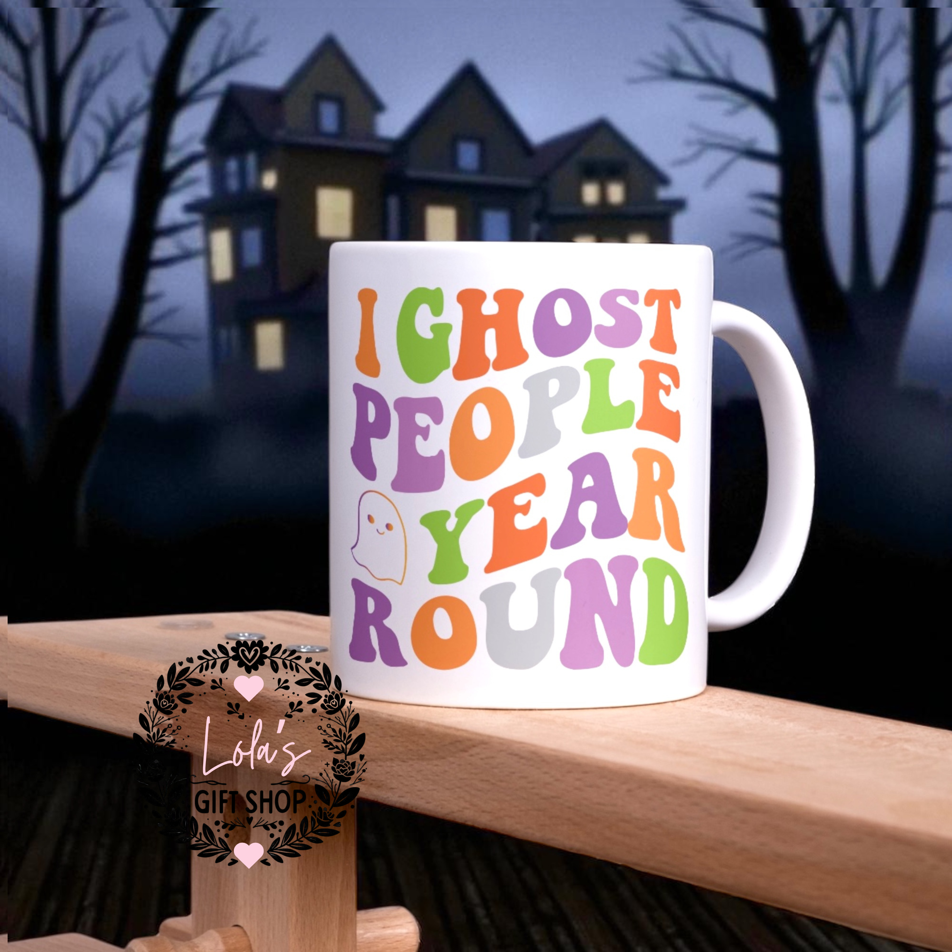 Ghost people all year 11oz mug
