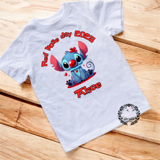 Red nose blue monster Tshirt