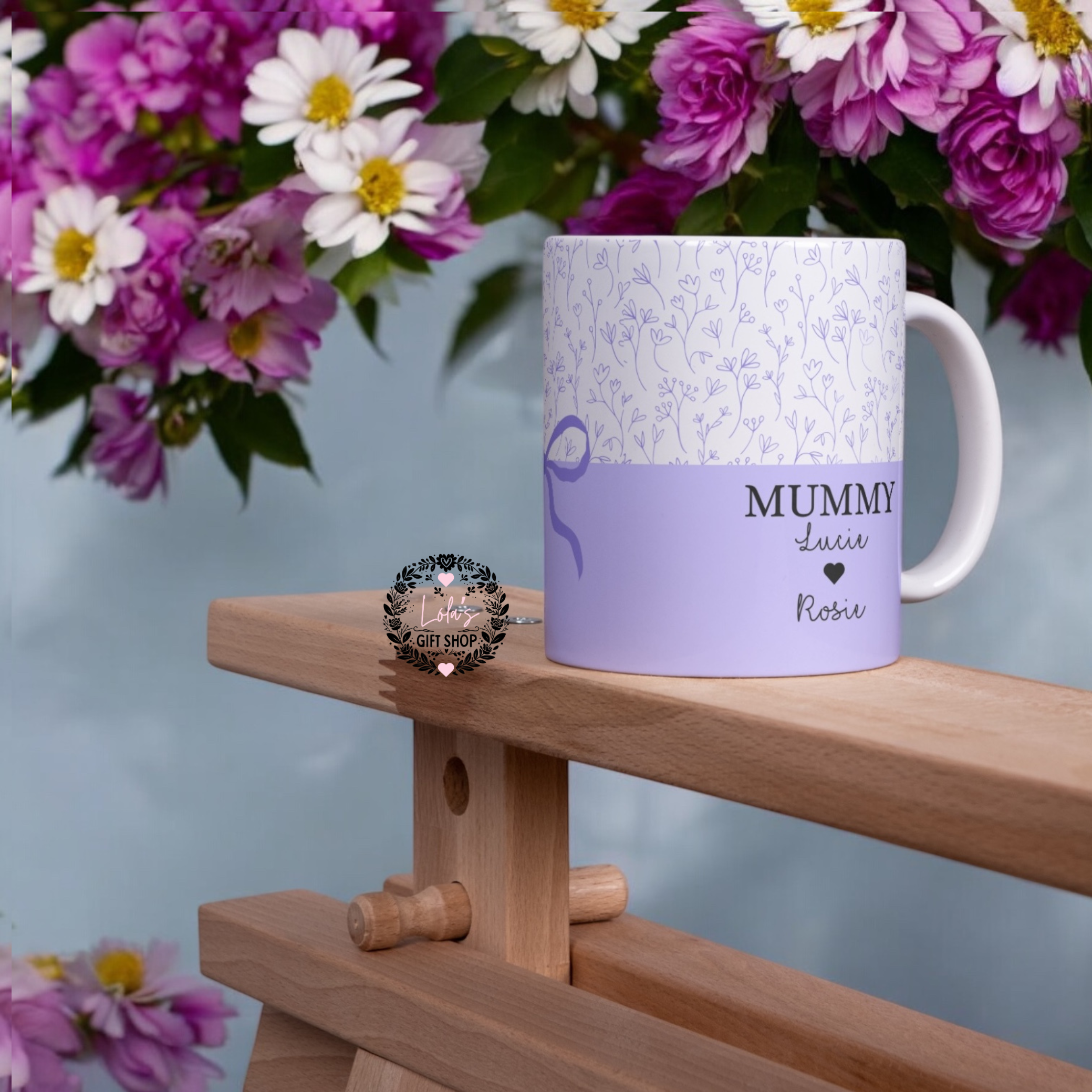 Floral personalised 11oz mug