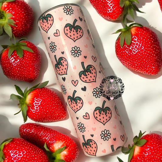 Pretty Strawb  20oz tumbler