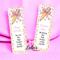 Personalised best teacher bookmarks leatherette